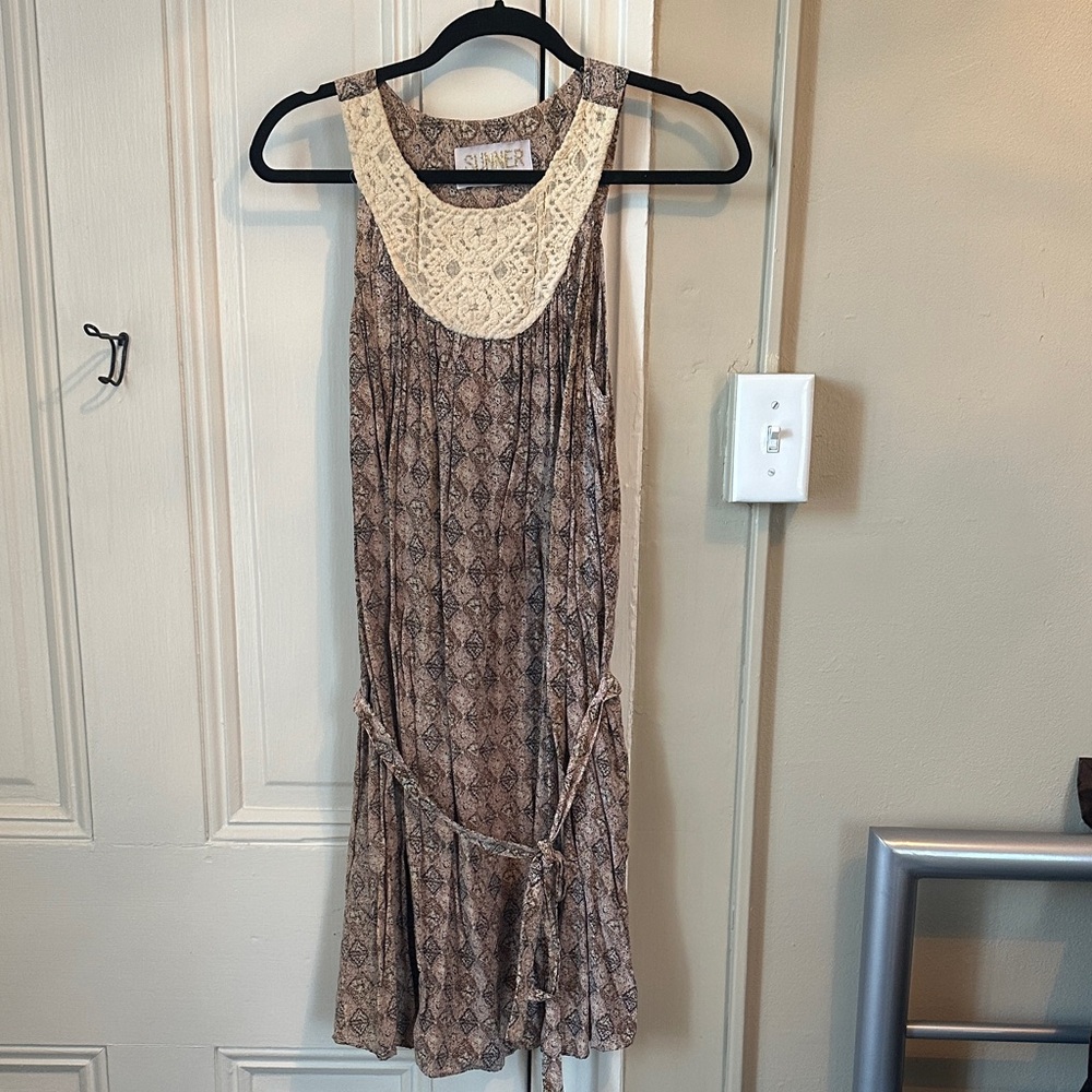 Chic Bohemian Lace Mini Dress